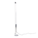 Lampe de sol Trapez en chrome des années 1990 avec tube blanc par Erwin Egli pour Ribag Suisse