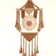 Braided macramé wall decor, 70s