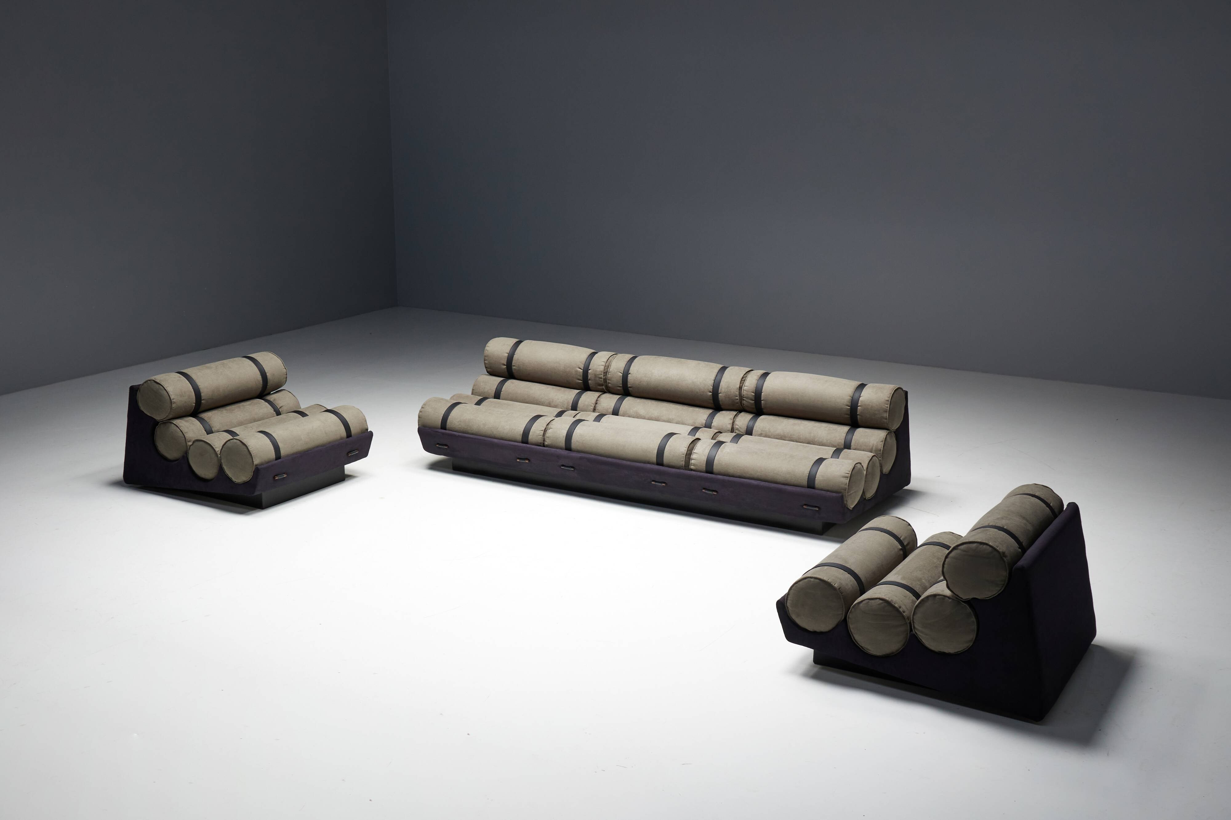 Mid-Century Cylindrical Sofa, Brazil, 1970s