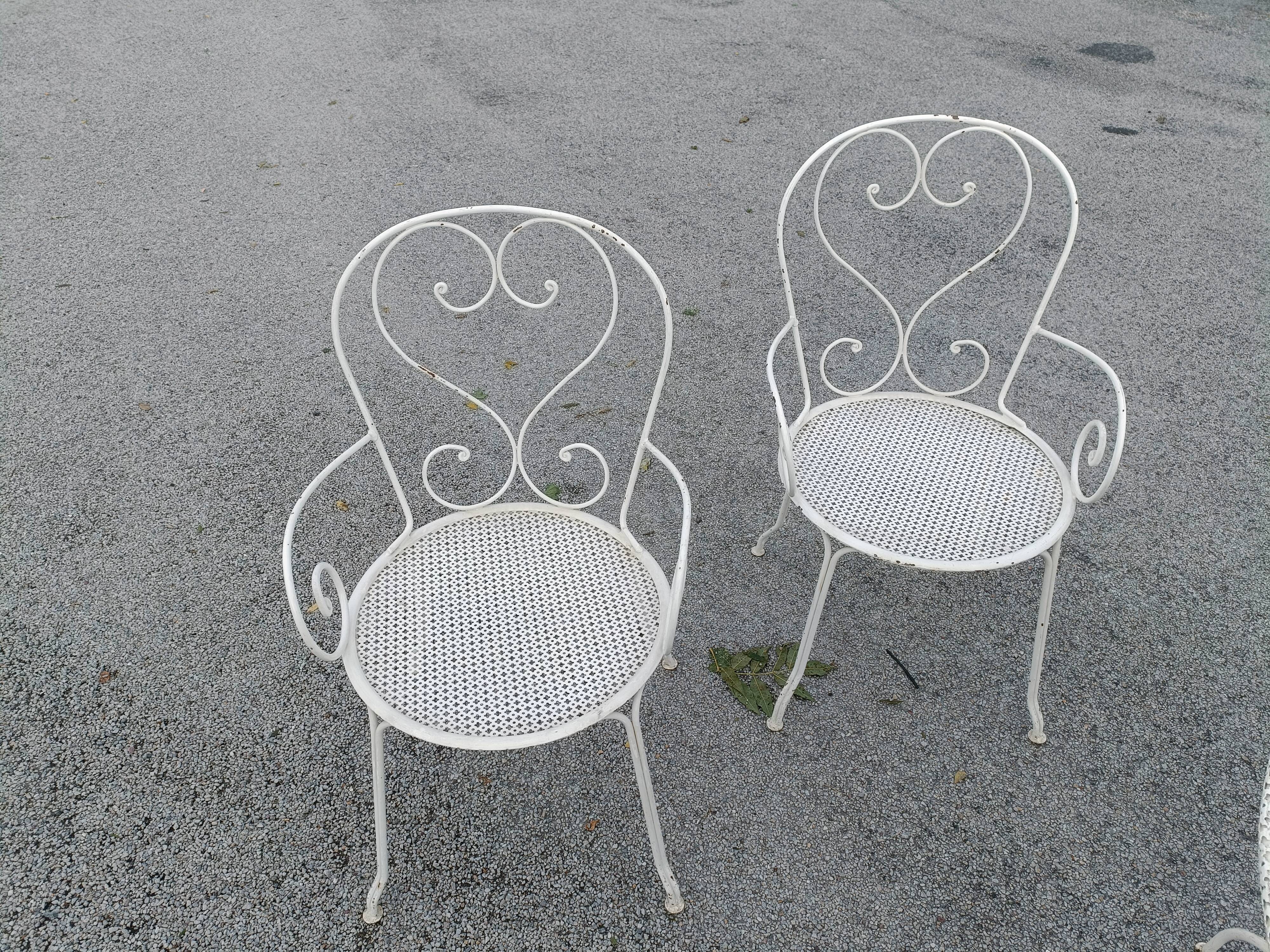 Antique garden furniture in full metal iron
