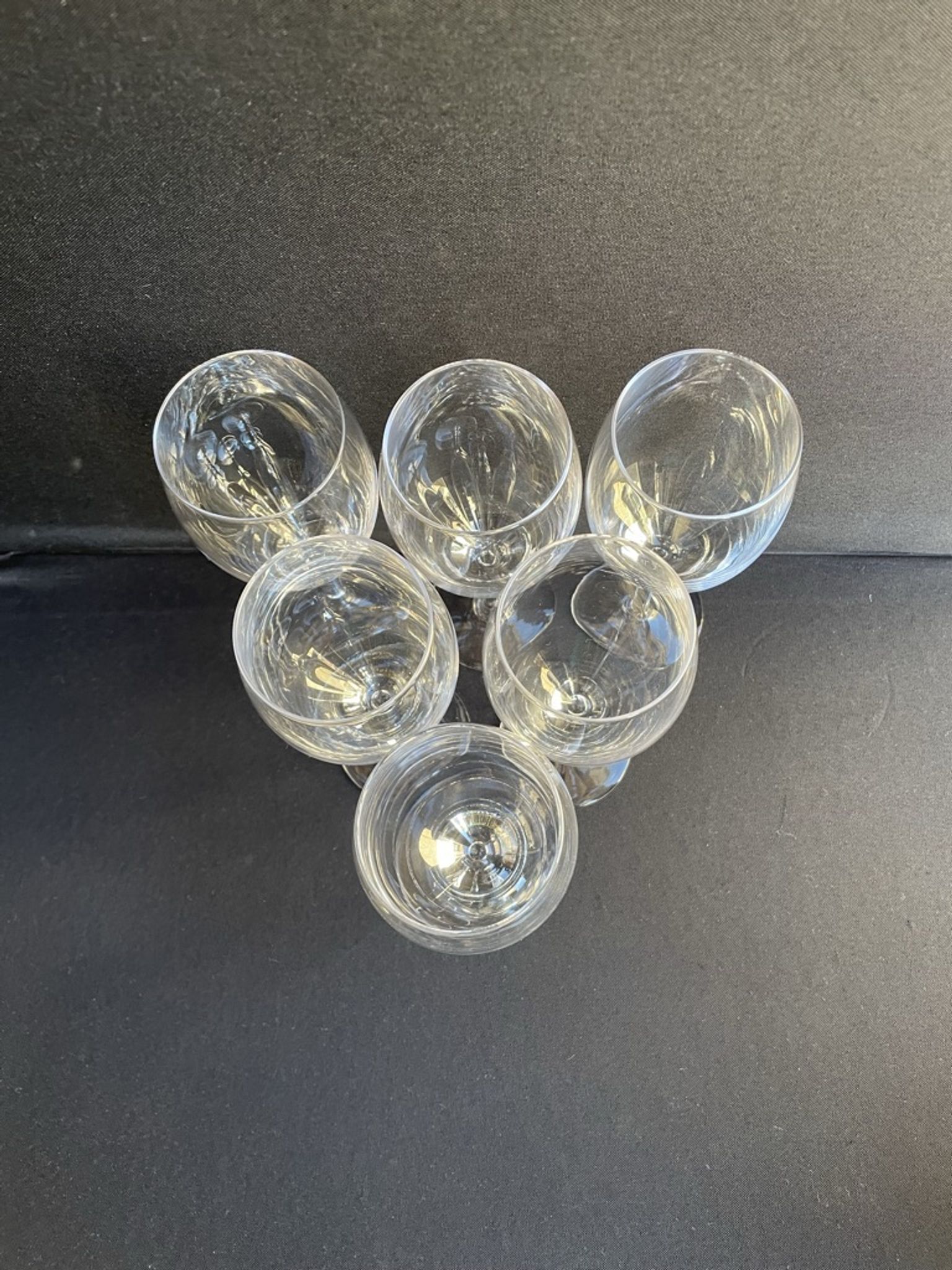 Red wine glasses