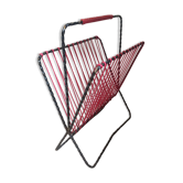 Porte-revues vintage des années 50 en fil scoubidou et métal