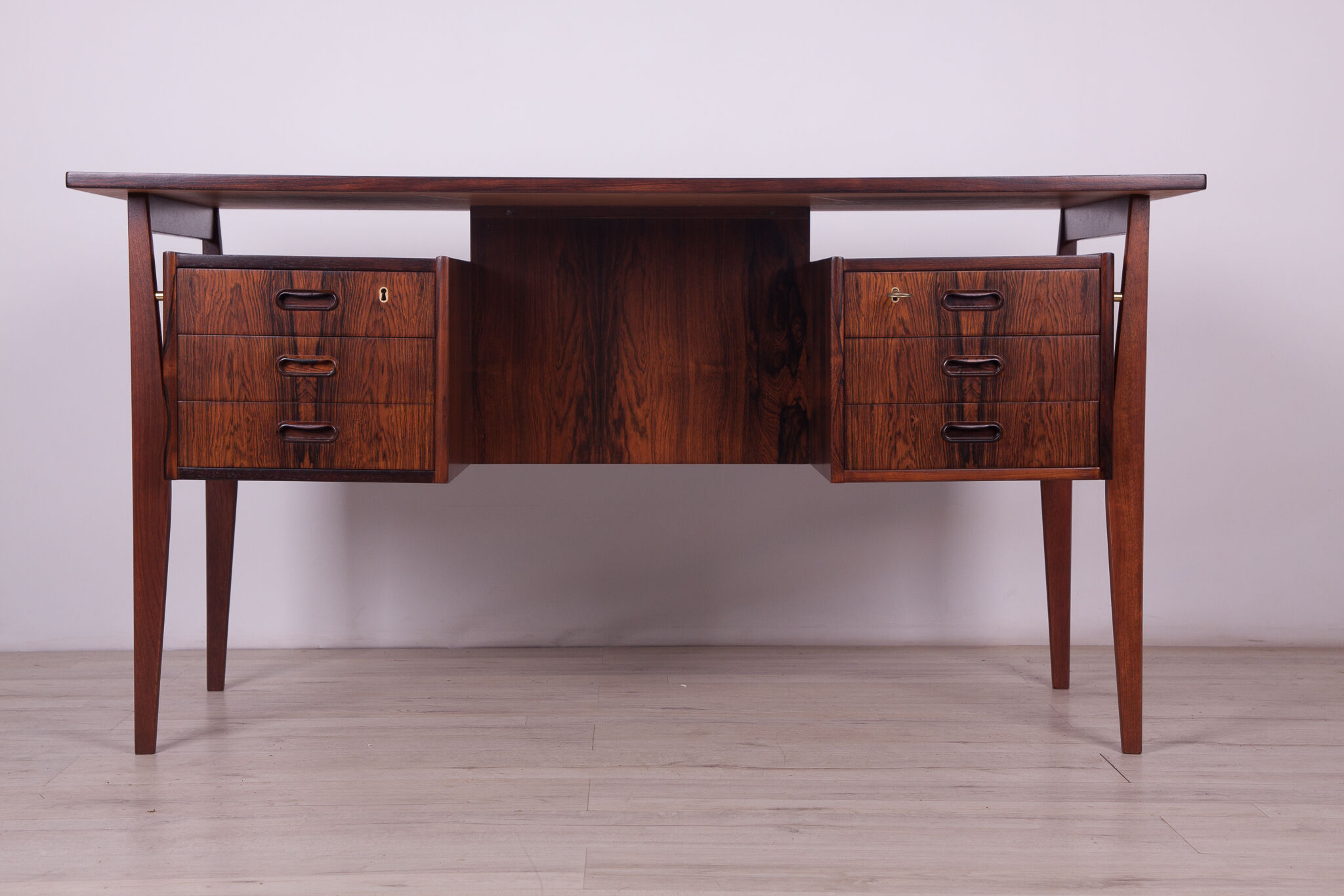 Rosewood Desk by Gunnar Nielsen Tibergaard for Tibergaard, 1960s