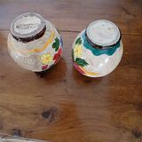 Vase Vallauris Massier with floral patterns,