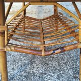 Rattan and bamboo coffee table