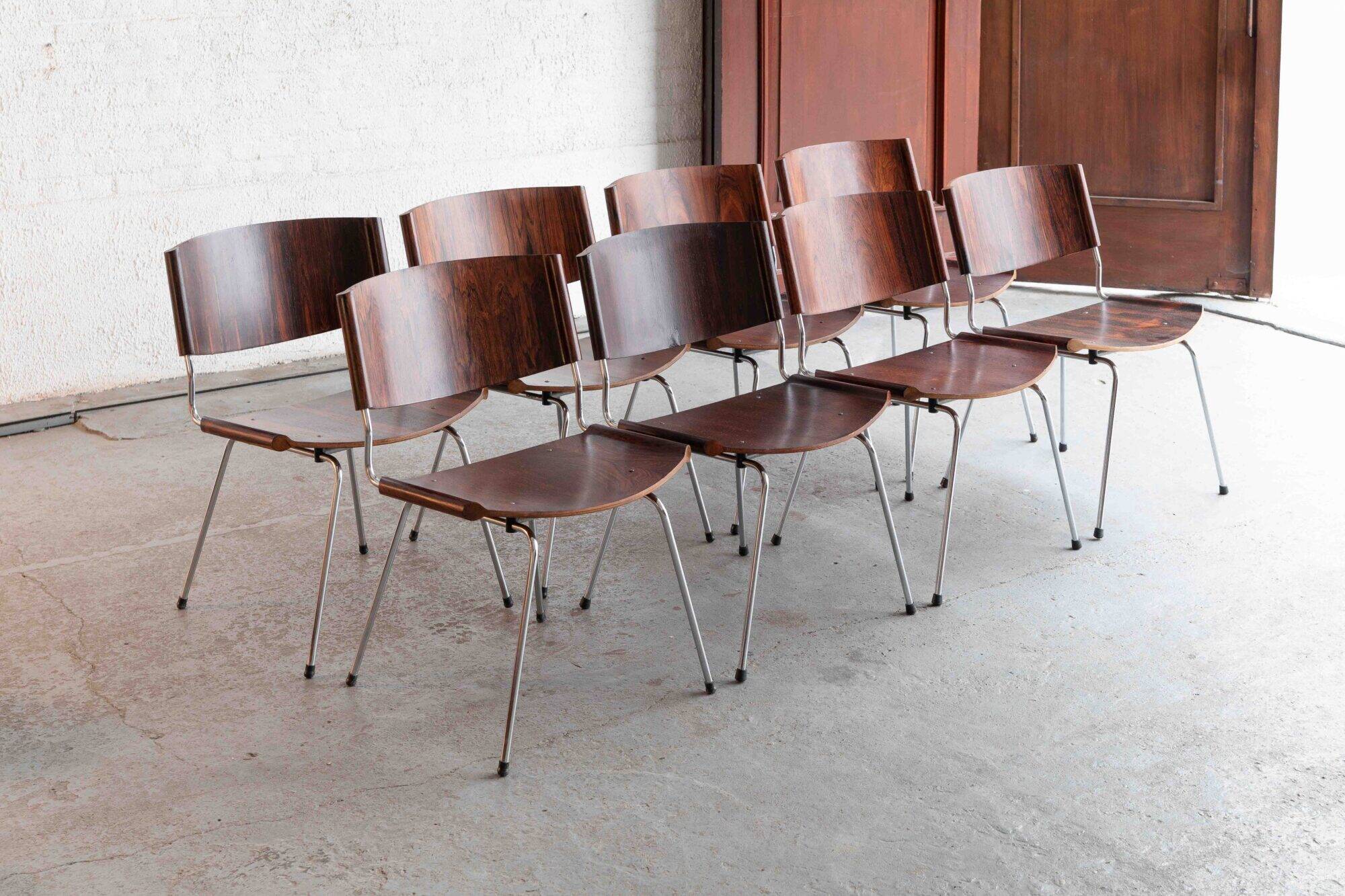 Set of 8 dining chairs by Nanna Ditzel