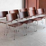 Set of 8 dining chairs by Nanna Ditzel