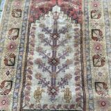 Vintage Turkish Kayseri carpet in silk and cotton 106x61 cm