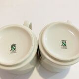 2 cups 70s weismann porzellan italy floral pattern orange