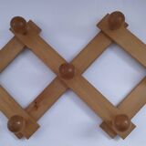 Solid pine crossbar coat rack from the 90s