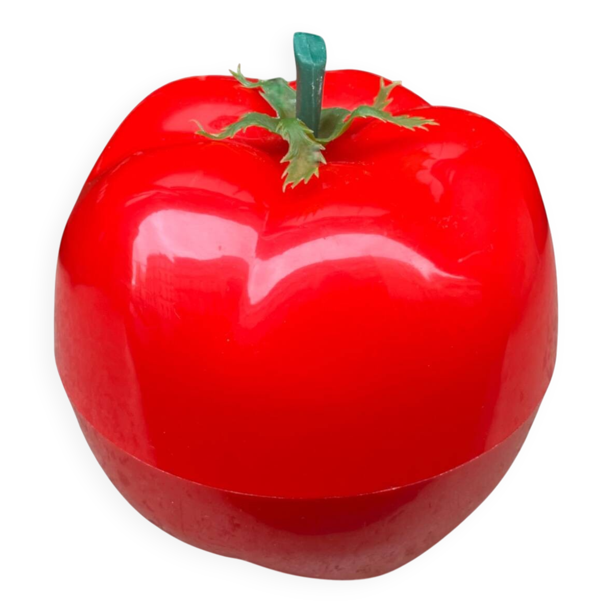 Vintage 70s red tomato plastic ice bucket