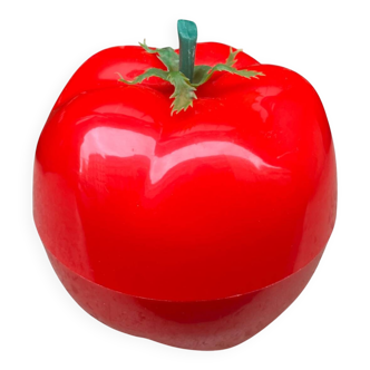 Vintage 70s red tomato plastic ice bucket