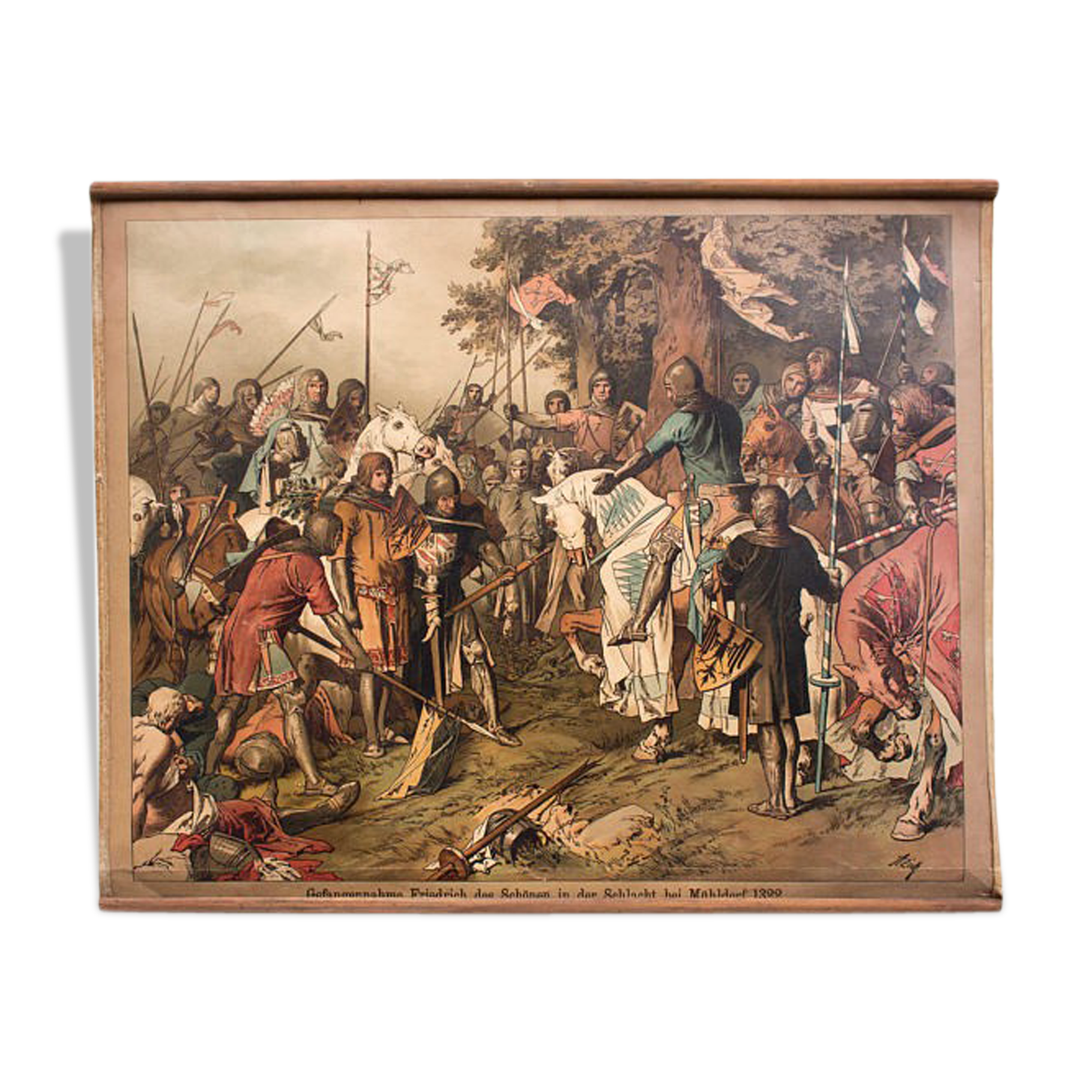 Poster "Battle of Mühldorf" educational grid 1929