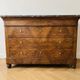 Commode ancienne en noyer avec plateau marbre