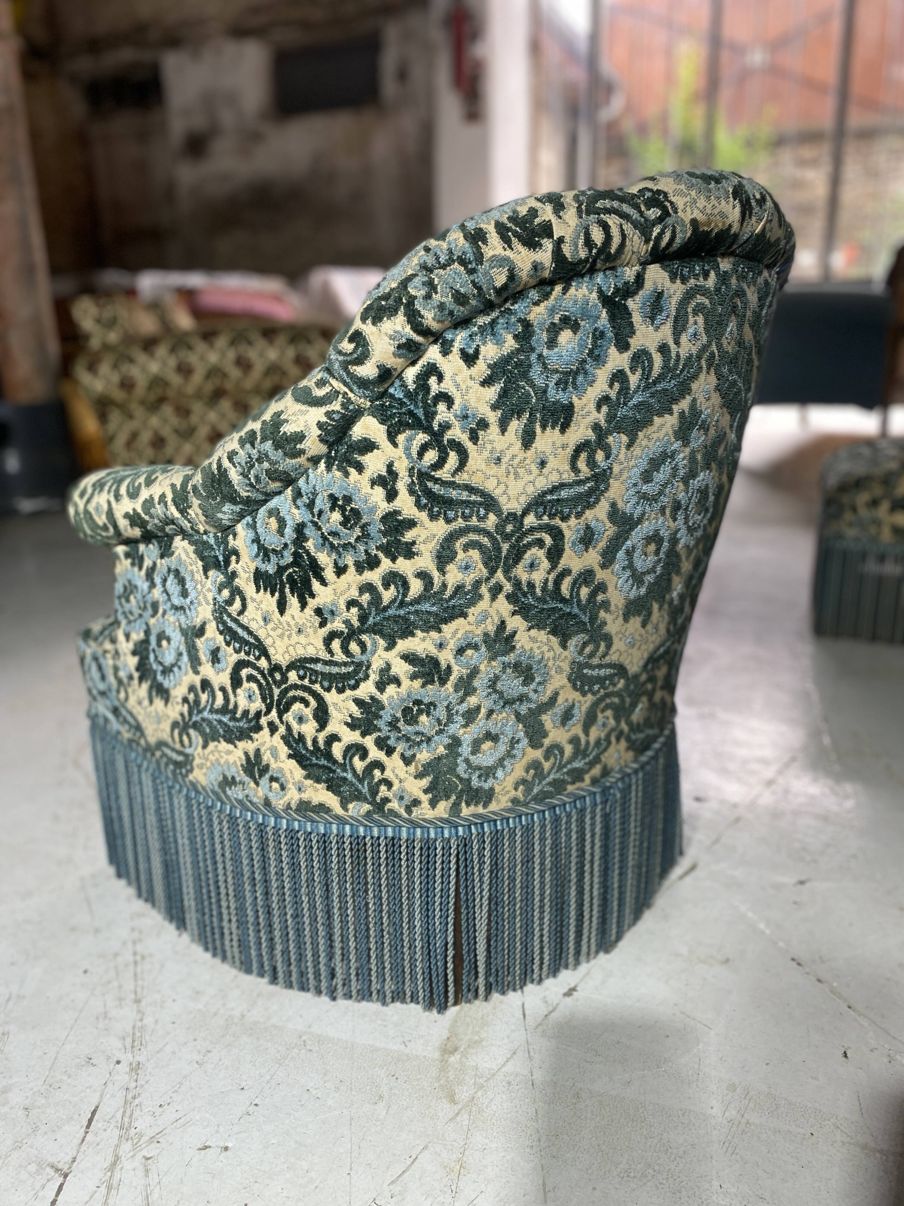 Pair of toad armchairs