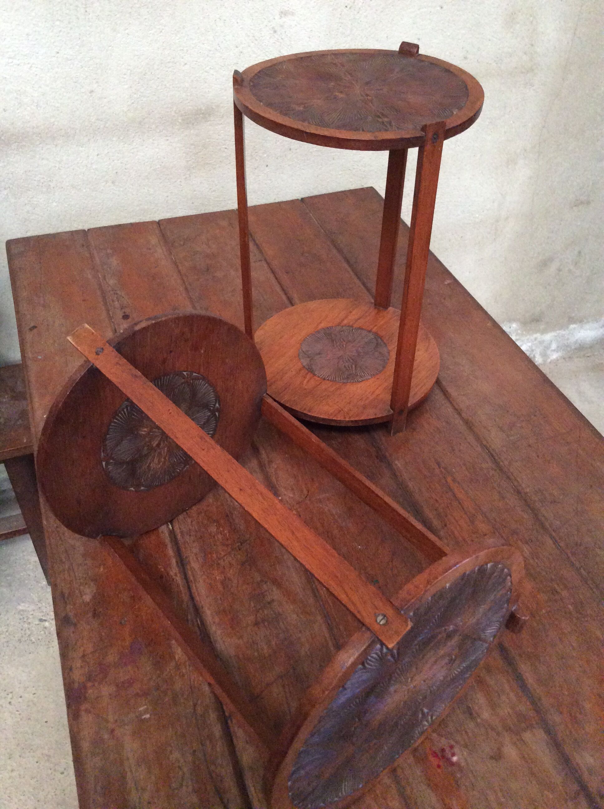 Pair of wooden side tables 1960