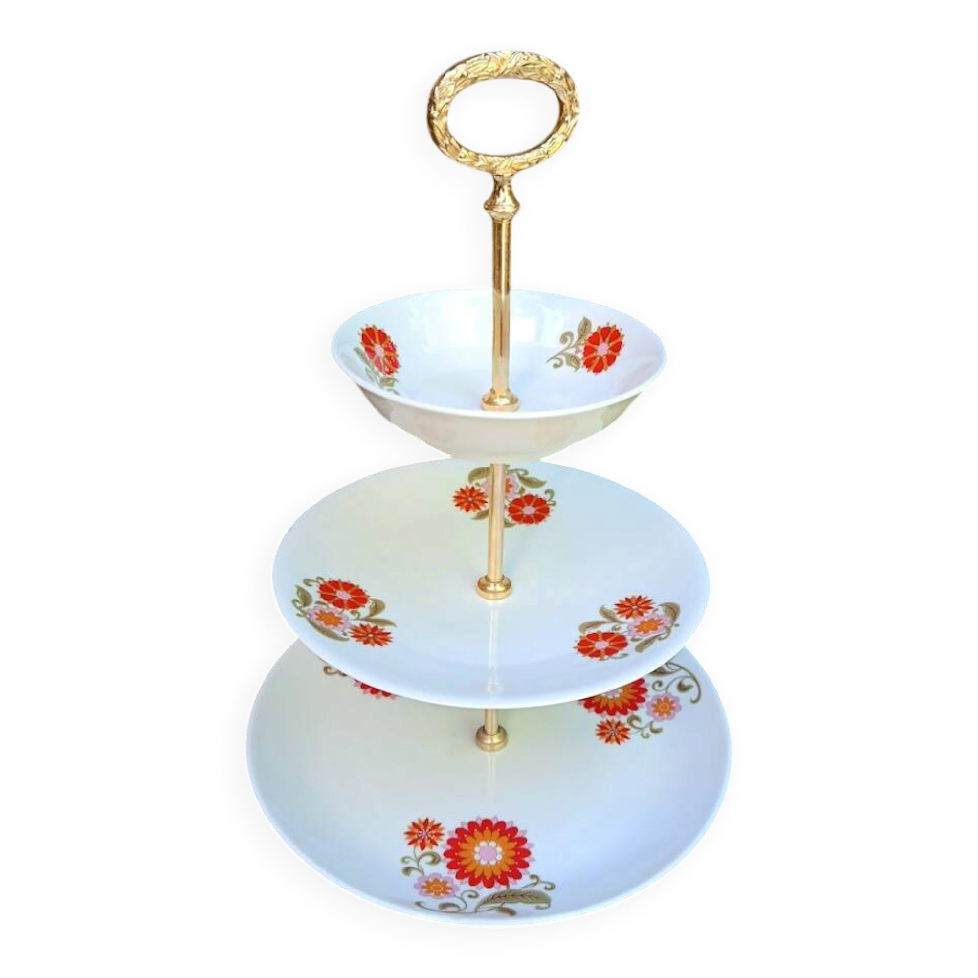 Serviteur presentoir en porcelaine