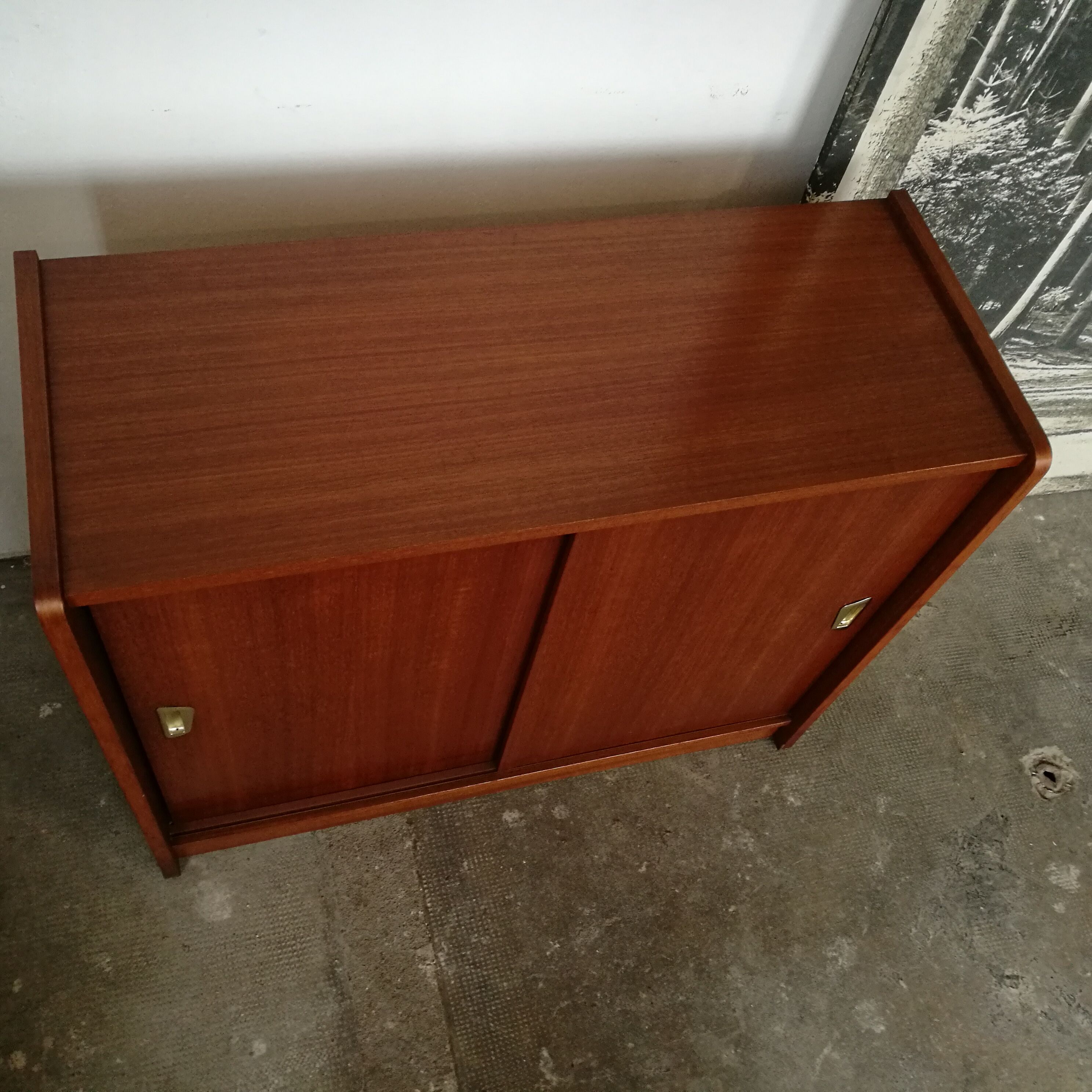 Vintage sideboard, sliding doors