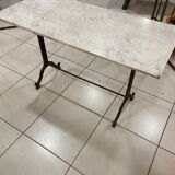 Antique cast iron and marble bistro table