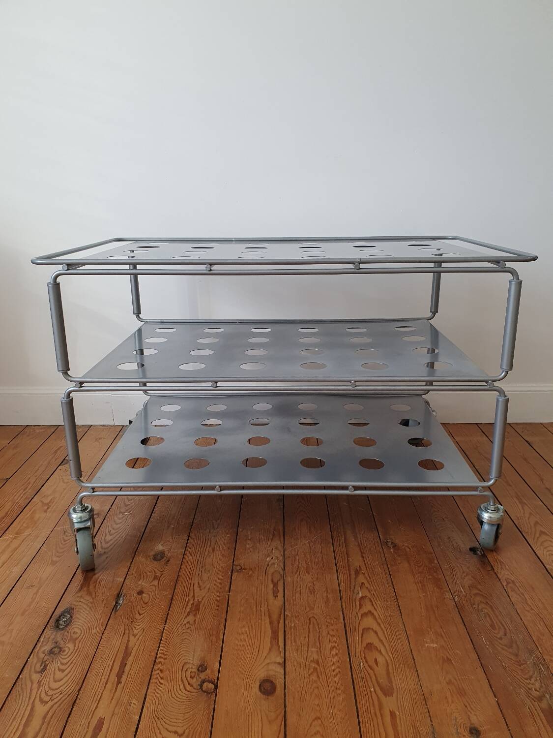 Niels Gammelgaard vintage metal trolley, rolling cart
