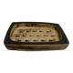 Square ashtray/stoneware bowl with sung glaze from royal copenhagen - designed by jørgen mogensen