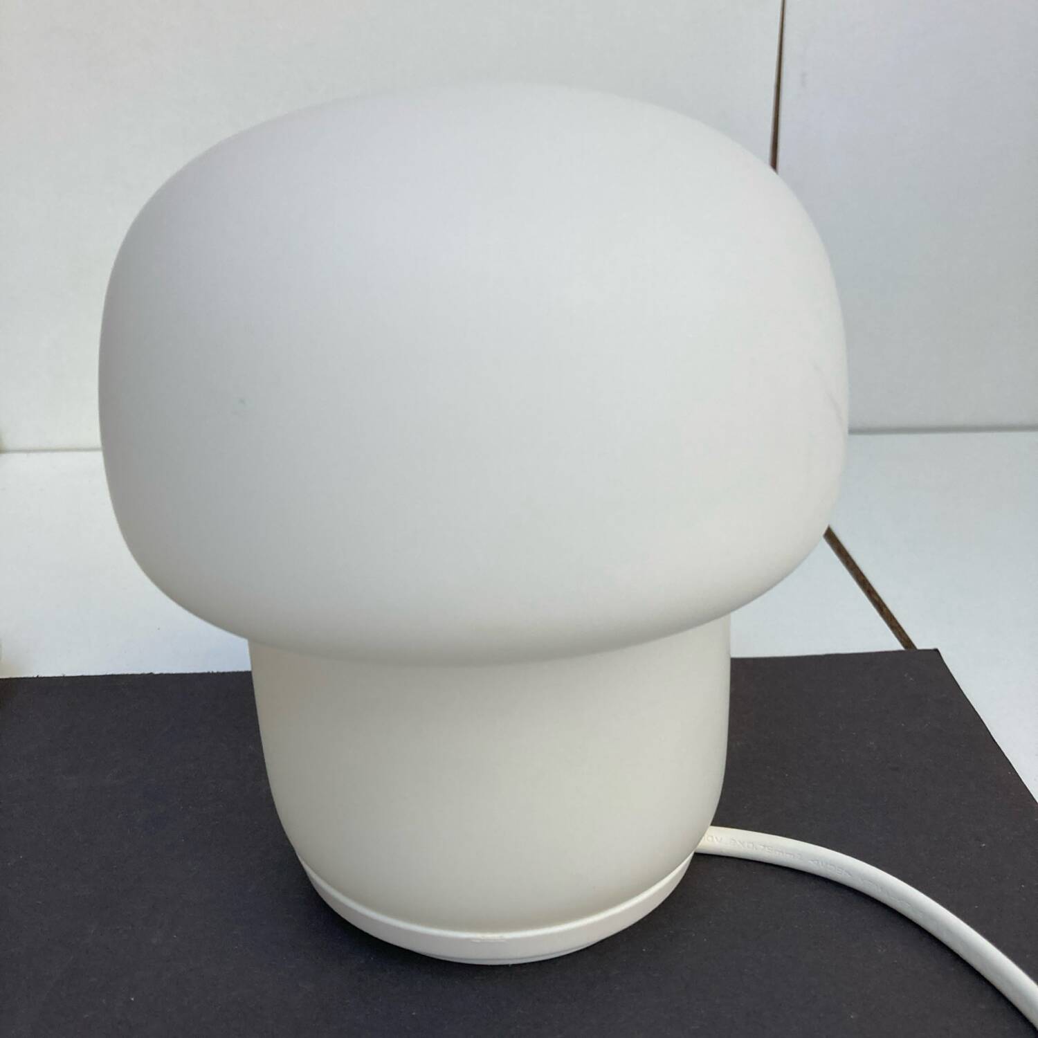 Ikea small mushroom lamp tokabo opaline glass