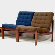 France and Son rosewood lounge chair element sofa set by Ole Gjerløv Knudsen & Torben Lind, 1960s
