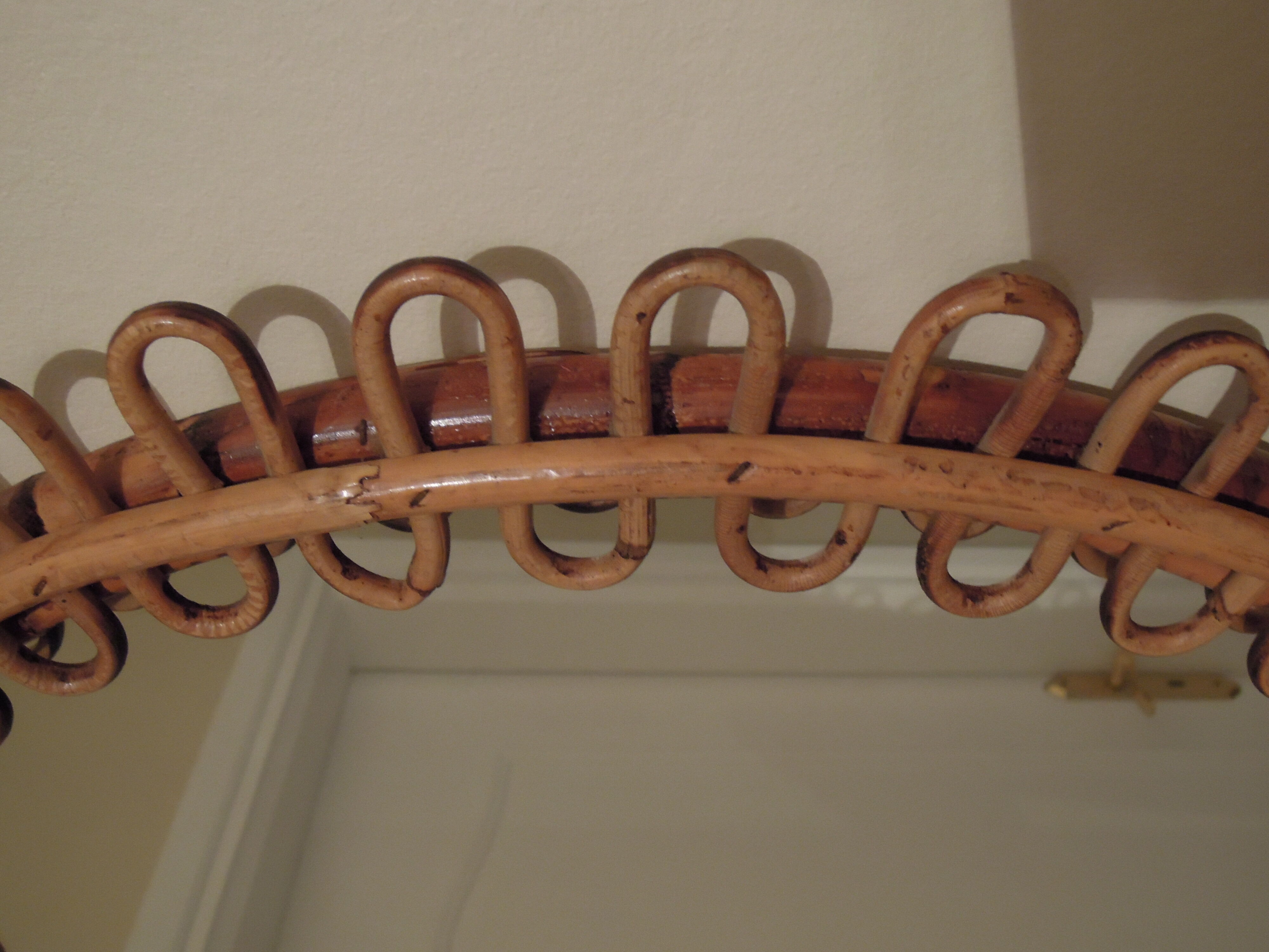 Mirror rattan 43 x 56 cm