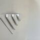 Vintage wall light, matte white plaster, France, 1970