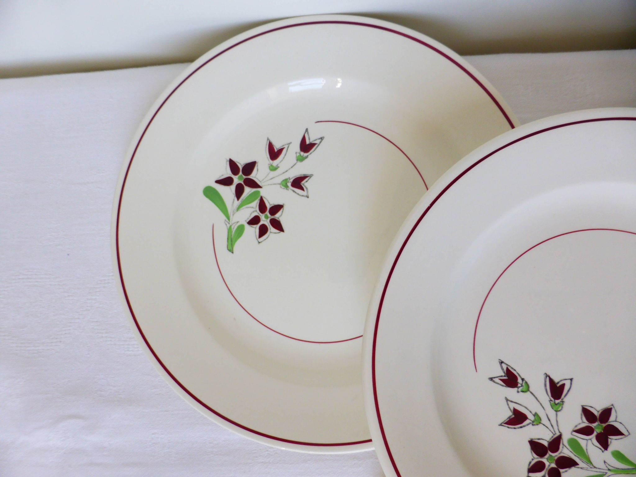 4 assiettes plates vintage de la manufacture des Salins 210663
