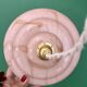 Vintage pink Clichy glass pendant lampshade with marbled effect