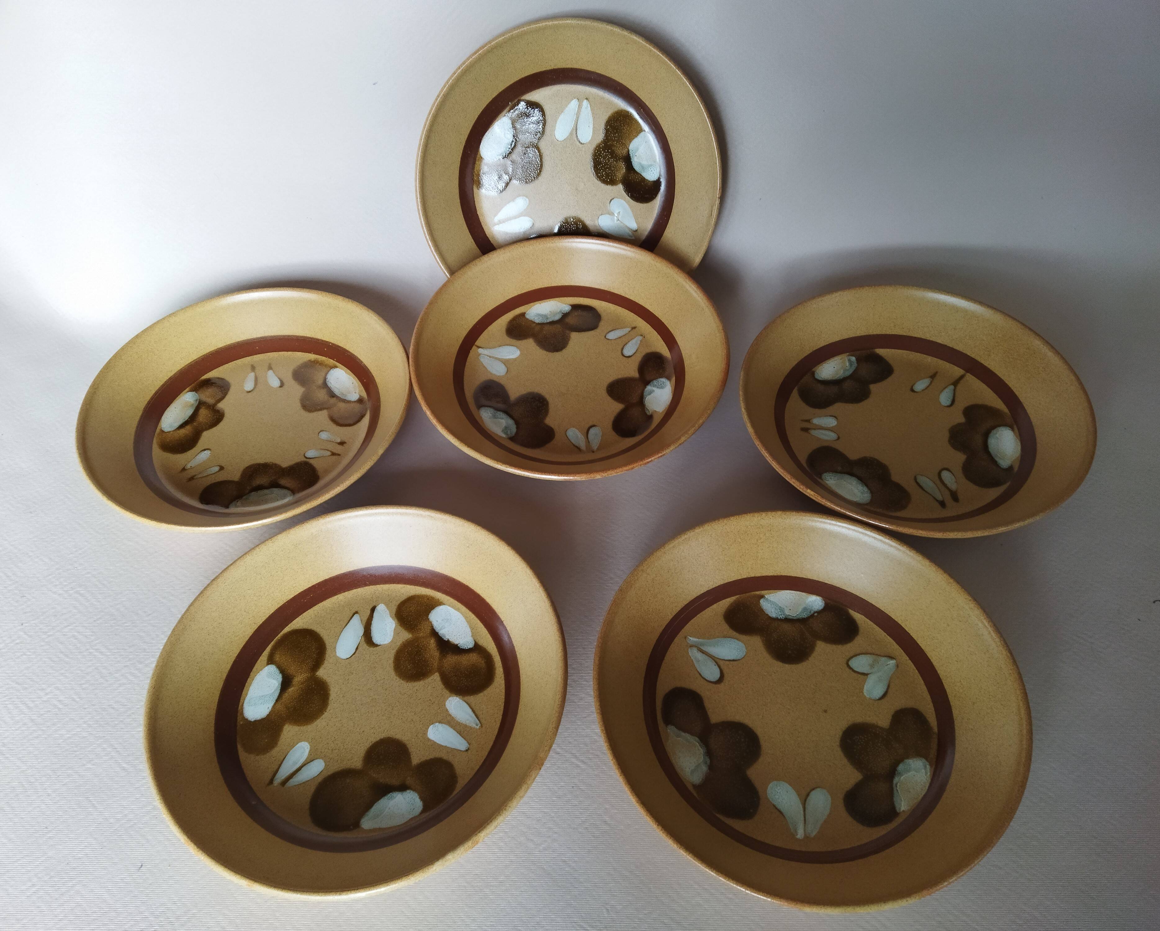 6 Sarreguemines Chamonix calotte plates