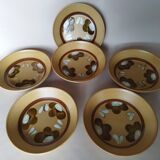6 Sarreguemines Chamonix calotte plates