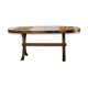 Oval coffee table in ceramic and metal – 1970s