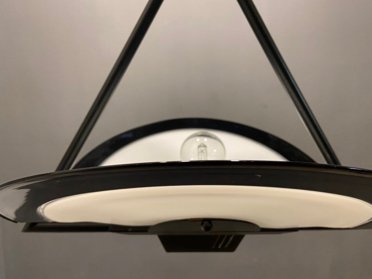 Architectural Italian Black & White Light Pendant