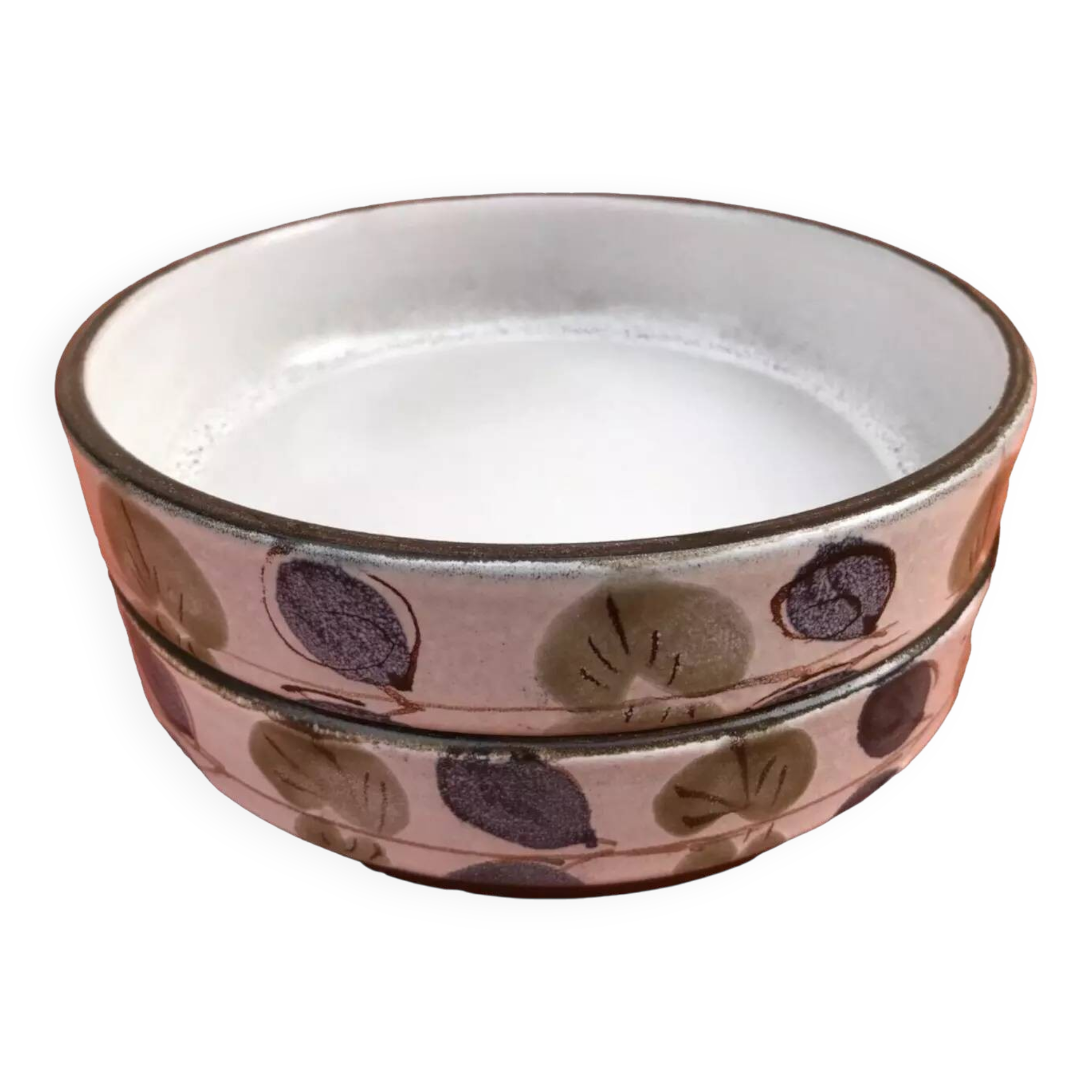 2 stackable bowls Niderviller earthenware Manufacture France