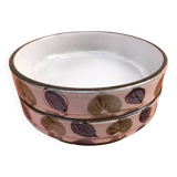 2 stackable bowls Niderviller earthenware Manufacture France