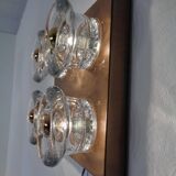 Copper and glass sconce from Cosack, Germany, 1960s.