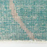 Teal Green Turkish Vintage Rug, Persian Style Living Room Carpet, 222x321Cm