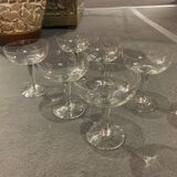 6 crystal champagne glasses