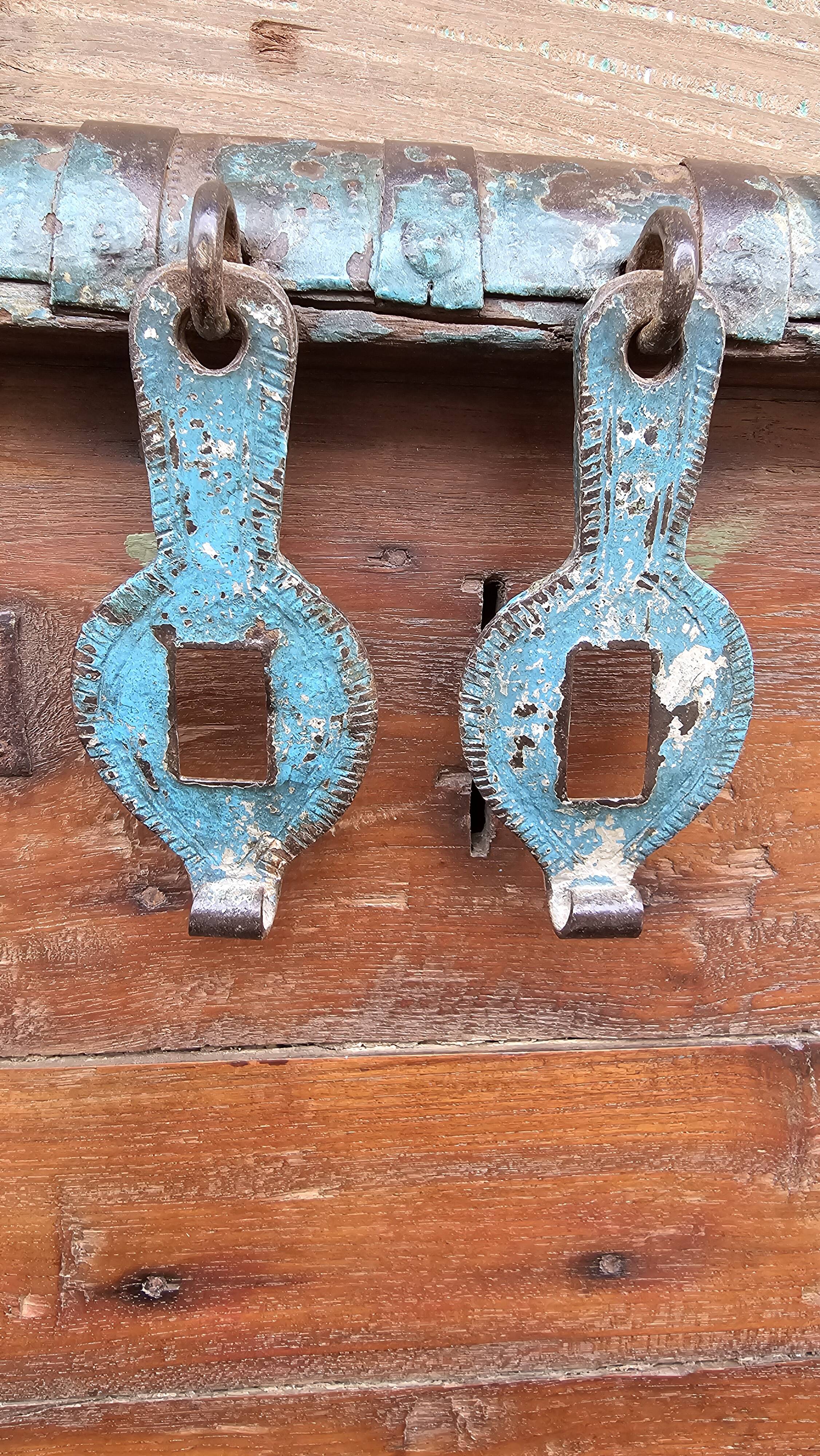 Antique Burmese teak dowry chest