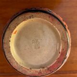 Ceramic vase, red cloisonné