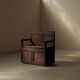 Farm chest bank in solid wood, Auvergne, 19th century