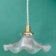 Vintage holophane glass pendant lampshade