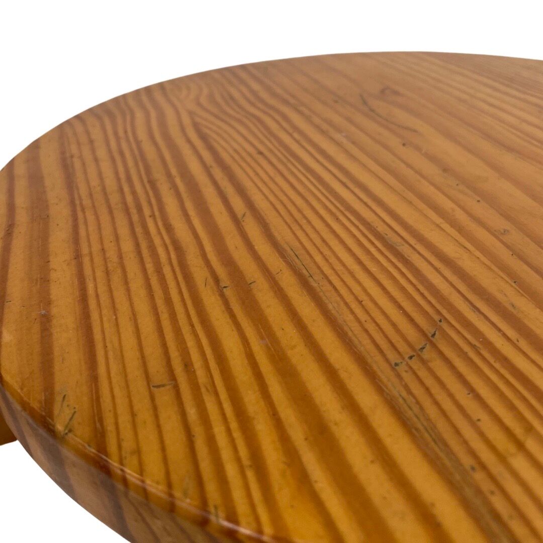 Mid century pinewood stool, 1960s minimalistic design