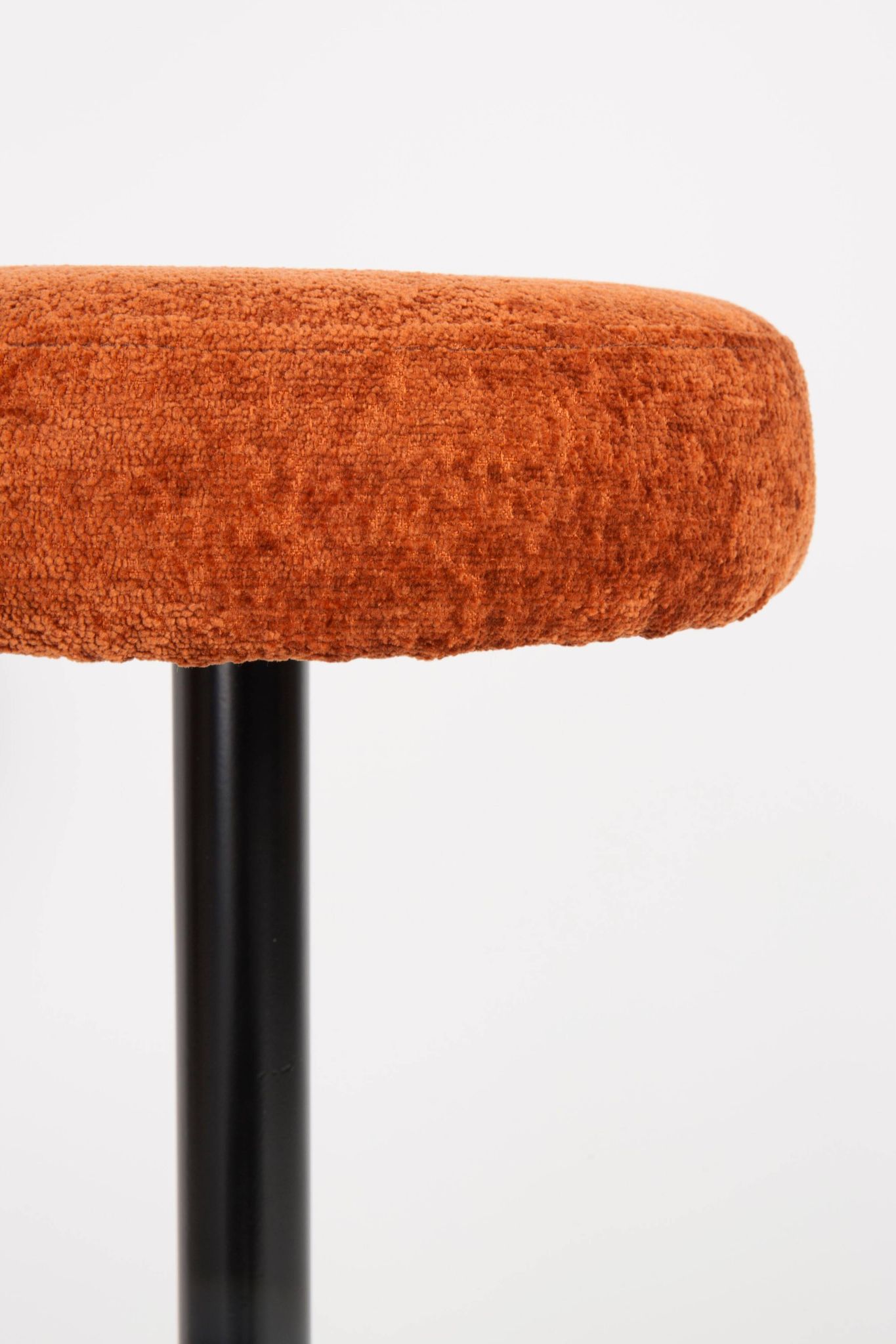 Tabouret vintage orange foncé, Allemagne, 1960s