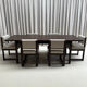 Dining set with 6 chairs and table, Roger Vanthournout, Aurora, Izegem, Belgium, 1970s.