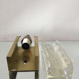 Scandinavian Midcentury wall light in Crystal and Brass