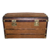 Restored old Moynat curved trunk