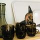 Lot de 8 tasses à café verre fumé
